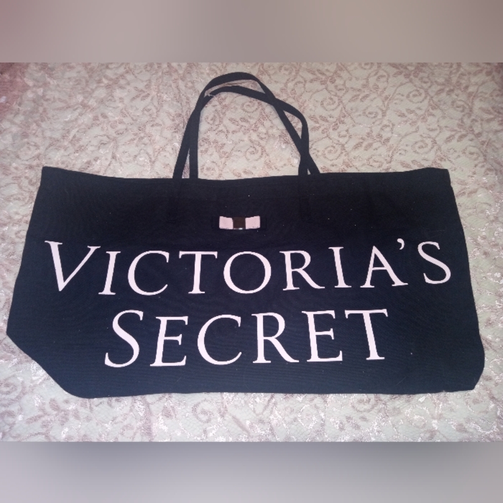 Victoria's Secret Black and Pink Tote